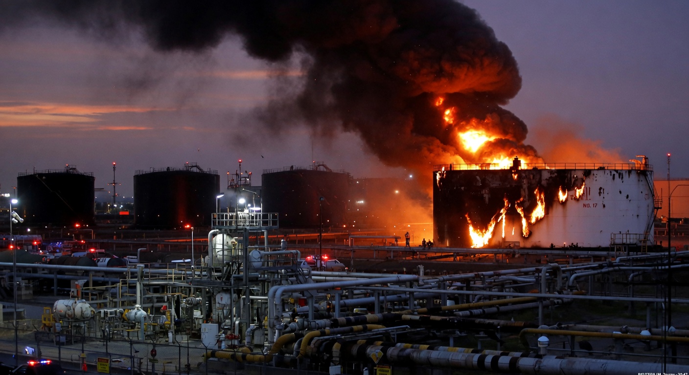 Ukrainian Drones Strike Saint Petersburg Oil Terminal During Economic Forum