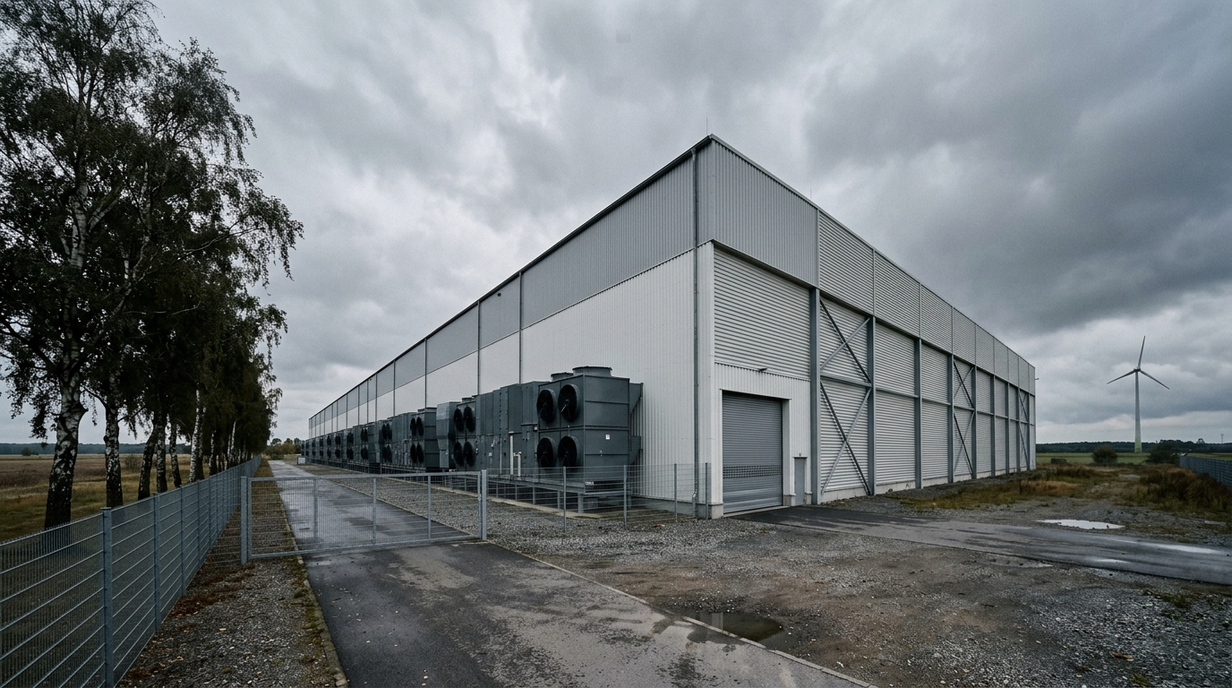 A large data centre facility. The Deutschland-Stack takes shape as the Schwarz Group commits €500 million to the Cohere–Aleph Alpha merger and ties the combined entity to its STACKIT sovereign cloud platform.
